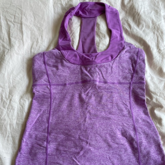 EUC Vibrant Purple Lululemon Tank with built in mesh bra size 6 - Picture 2 of 2